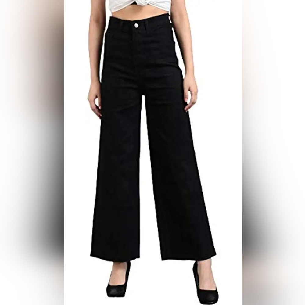 Women's High rise Wide-leg Jeans - Picture 1 of 6